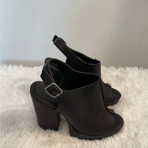 Forever 21 peek-a-boo toe boots